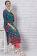 Green LIVA Straight Kurta image number 5